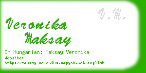 veronika maksay business card